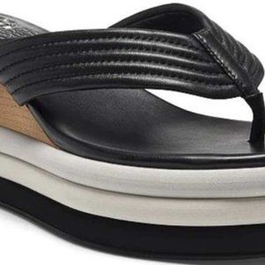 Vince Camuto, Perseena Leather Thong Wedges, Size 9.5/41 M